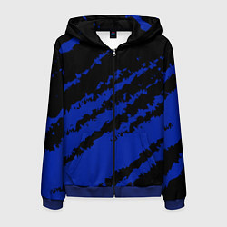 Мужская толстовка на молнии The color is black and blue
