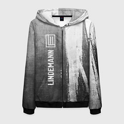 Мужская толстовка на молнии Lindemann - grey gradient по-вертикали