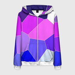 Мужская толстовка на молнии Сине-розовый крупные фрагменты