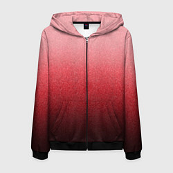 Мужская толстовка на молнии Мягкий градиент красно-розовый текстура крошка