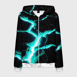 Мужская толстовка на молнии Color light blue black