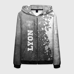 Мужская толстовка на молнии Lyon - grey gradient по-вертикали