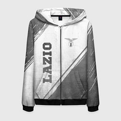 Толстовка 3D на молнии мужская Lazio - white gradient вертикально, цвет: 3D-черный