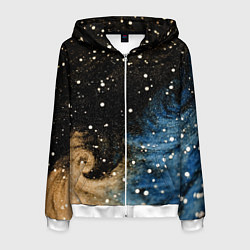 Мужская толстовка на молнии Черно-синий фон текстура