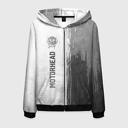 Толстовка 3D на молнии мужская Motorhead - white gradient по-вертикали, цвет: 3D-черный