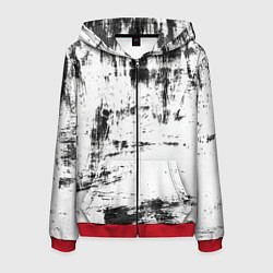 Толстовка 3D на молнии мужская Color black and white, цвет: 3D-красный