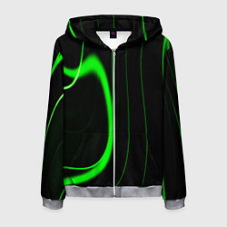 Мужская толстовка на молнии Color green light green black