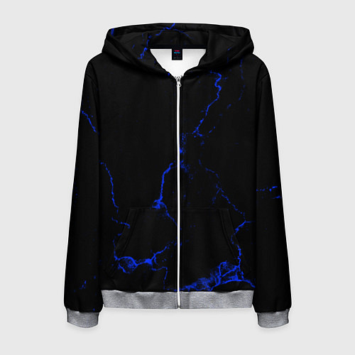 Мужская толстовка на молнии Color black blue / 3D-Меланж – фото 1