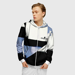 Толстовка 3D на молнии мужская CS GO контрудар, цвет: 3D-белый — фото 2