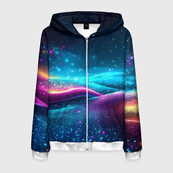 Мужская толстовка на молнии Синий блестящий фон текстура