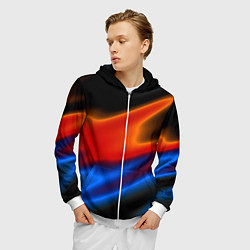 Толстовка 3D на молнии мужская Multicoloured, цвет: 3D-белый — фото 2