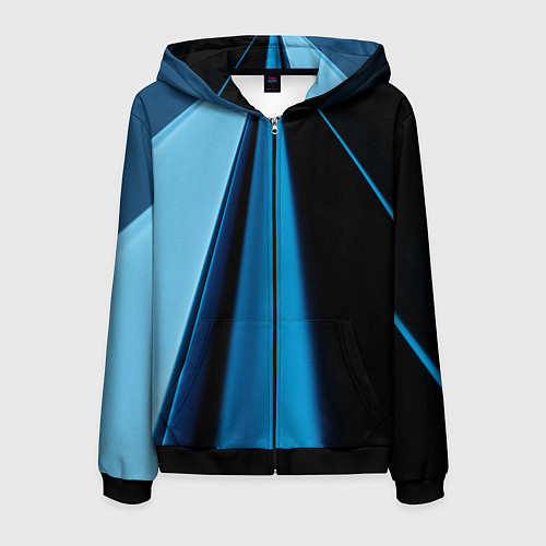 Мужская толстовка на молнии Black blue / 3D-Черный – фото 1