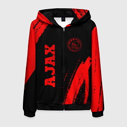 Мужская толстовка на молнии Ajax - red gradient вертикально