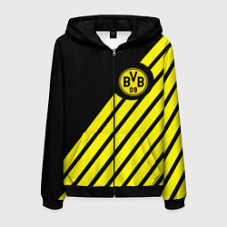Мужская толстовка на молнии Borussia geometry yellow