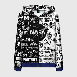 Мужская толстовка на молнии Nasa логотипы игр