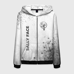 Мужская толстовка на молнии Sally Face - white gradient вертикально