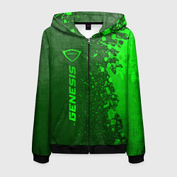 Мужская толстовка на молнии Genesis - green gradient по-вертикали