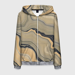 Мужская толстовка на молнии Песочный мрамор