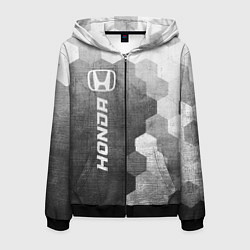 Мужская толстовка на молнии Honda - grey gradient по-вертикали