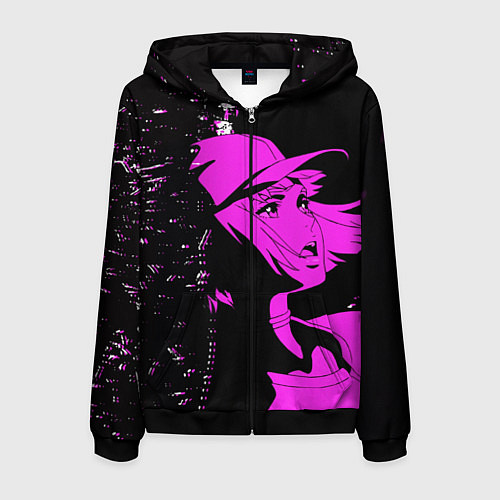 Мужская толстовка на молнии Лазарь: Элейна / 3D-Черный – фото 1