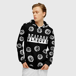 Толстовка 3D на молнии мужская Deadboy - Bones, цвет: 3D-черный — фото 2