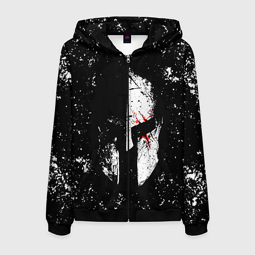 Мужская толстовка на молнии Sparta / 3D-Черный – фото 1