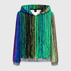 Толстовка 3D на молнии мужская Цветовая палитра, цвет: 3D-меланж