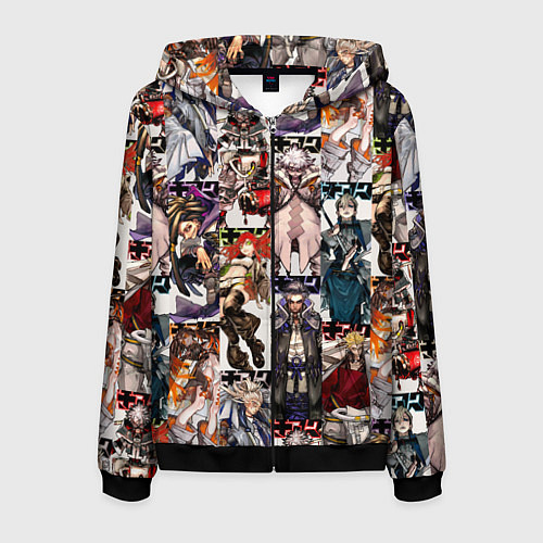 Мужская толстовка на молнии Гачиакута герои / 3D-Черный – фото 1