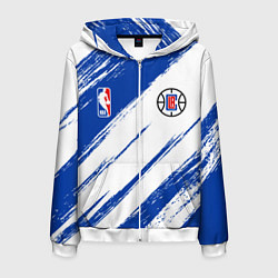 Мужская толстовка на молнии Клипперс - синяя краска