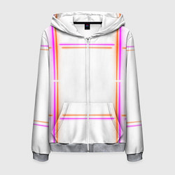 Мужская толстовка на молнии Neon white orange pink