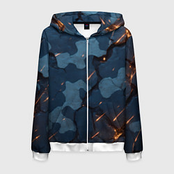 Мужская толстовка на молнии Камуфляжные плиты текстура