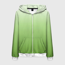 Мужская толстовка на молнии Градиент нежно-зеленый