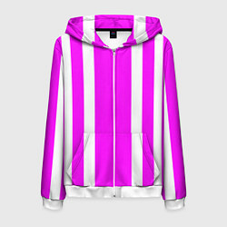 Мужская толстовка на молнии Color white pink stripes