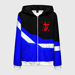 Толстовка 3D на молнии мужская Doom sport geometry, цвет: 3D-белый