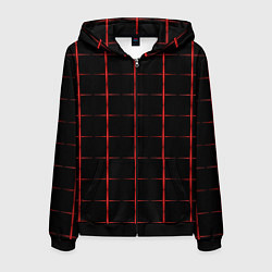 Толстовка 3D на молнии мужская Color black red crosses, цвет: 3D-черный