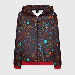 Мужская толстовка на молнии Different shapes of geometry