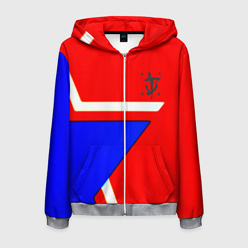 Мужская толстовка на молнии Doom star geometry / 3D-Меланж – фото 1