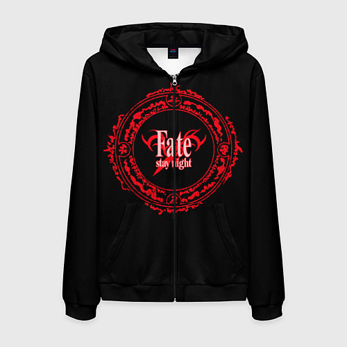 Мужская толстовка на молнии Fate Stay Night / 3D-Черный – фото 1