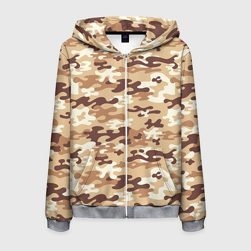 Мужская толстовка на молнии Камуфляж армия / 3D-Меланж – фото 1