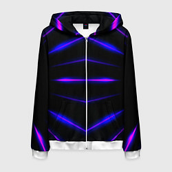 Мужская толстовка на молнии Color black neon stripes