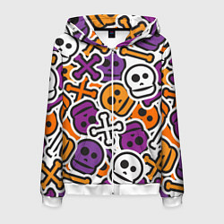 Мужская толстовка на молнии Funny skulls