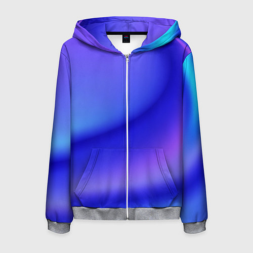 Мужская толстовка на молнии The color is multicolored / 3D-Меланж – фото 1