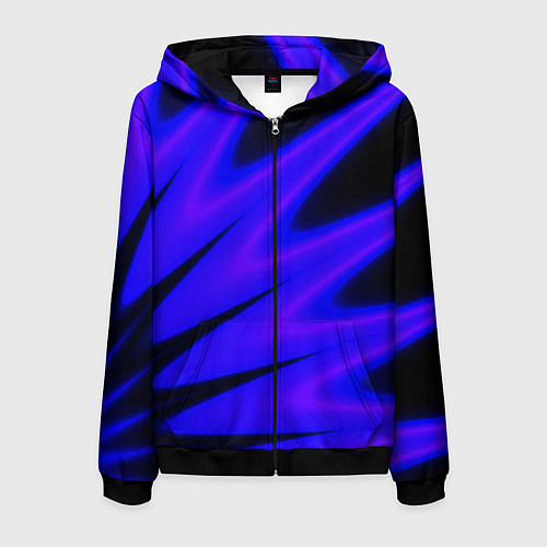 Мужская толстовка на молнии Neon is multicolored / 3D-Черный – фото 1