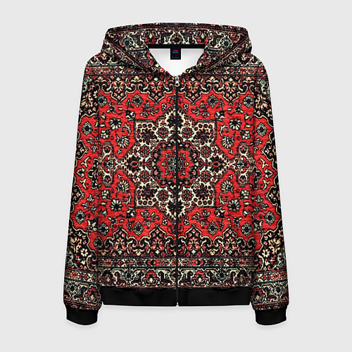 Мужская толстовка на молнии Пыльный ковёр / 3D-Черный – фото 1