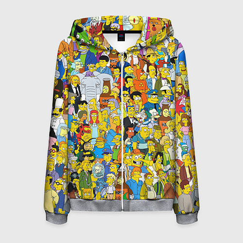 Мужская толстовка на молнии Simpsons Stories / 3D-Меланж – фото 1