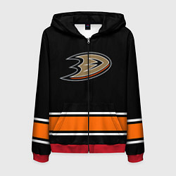 Толстовка 3D на молнии мужская Anaheim Ducks Selanne, цвет: 3D-красный