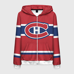 Толстовка 3D на молнии мужская Montreal Canadiens, цвет: 3D-белый