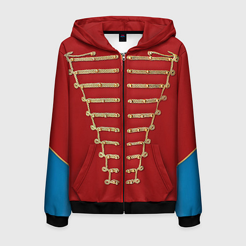 Мужская толстовка на молнии Пиджак Майкла Джексона / 3D-Черный – фото 1