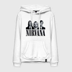 Толстовка-худи хлопковая мужская Nirvana Group, цвет: белый