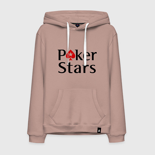 Мужская толстовка-худи Poker Stars / Пыльно-розовый – фото 1